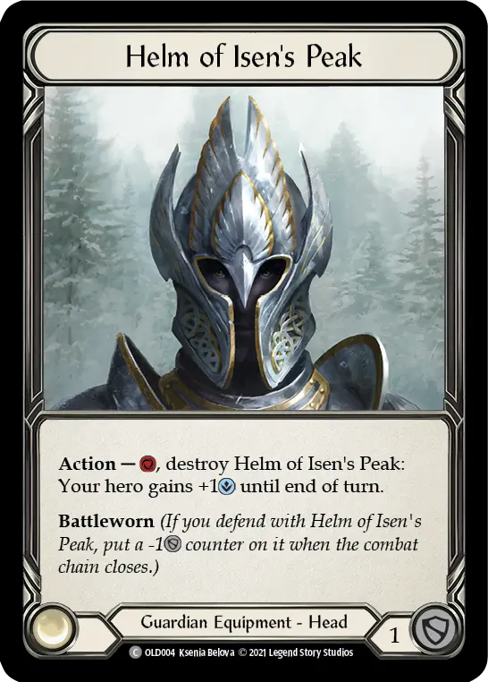 Helm of Isen's Peak OLD004 - Oldhim - Blitz Deck - Flesh and blood card
