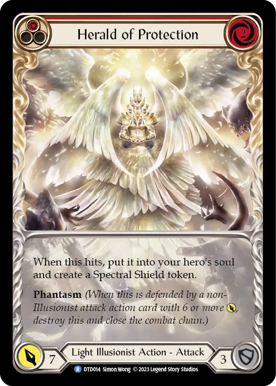 Herald of Protection RED DTD014 - Dusk till Dawn - Flesh and blood card