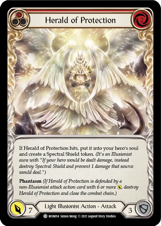Herald of Protection RED MON014 - Monarch - Flesh and blood card