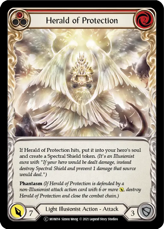 Herald of Protection RED U-MON014-RF - Monarch - Unlimited - Flesh and blood card