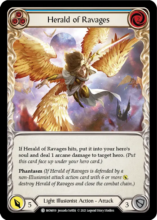 Herald of Ravages BLUE MON019 - Monarch - Flesh and blood card
