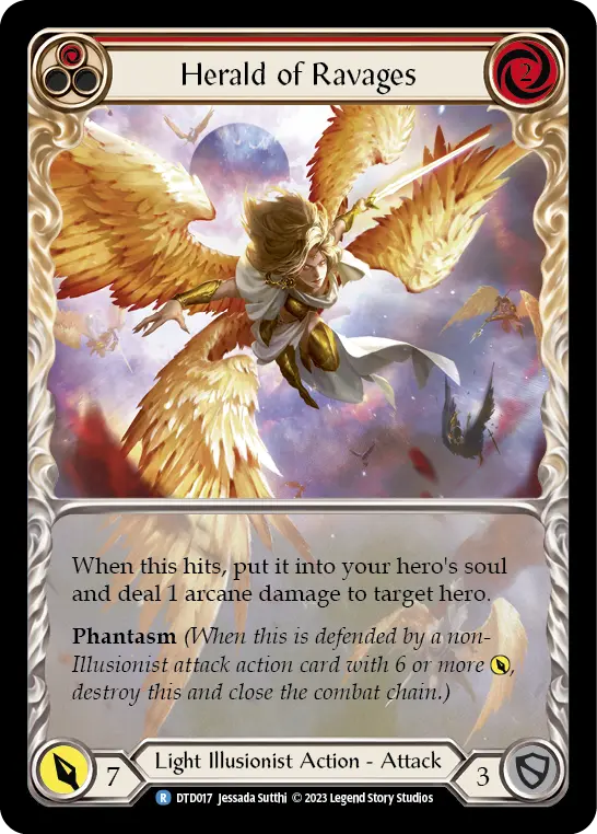 Herald of Ravages RED DTD017 - Dusk till Dawn - Flesh and blood card