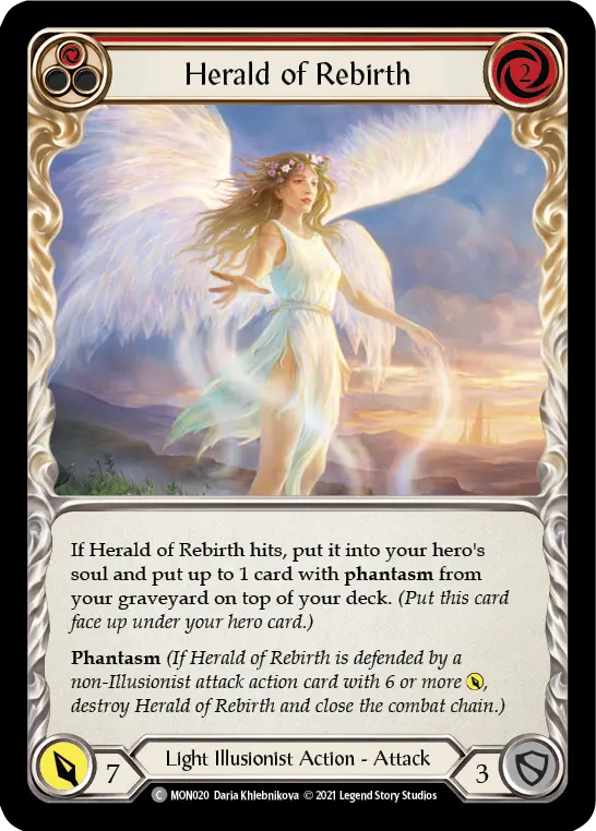 Herald of Rebirth RED MON020 - Monarch - Flesh and blood card