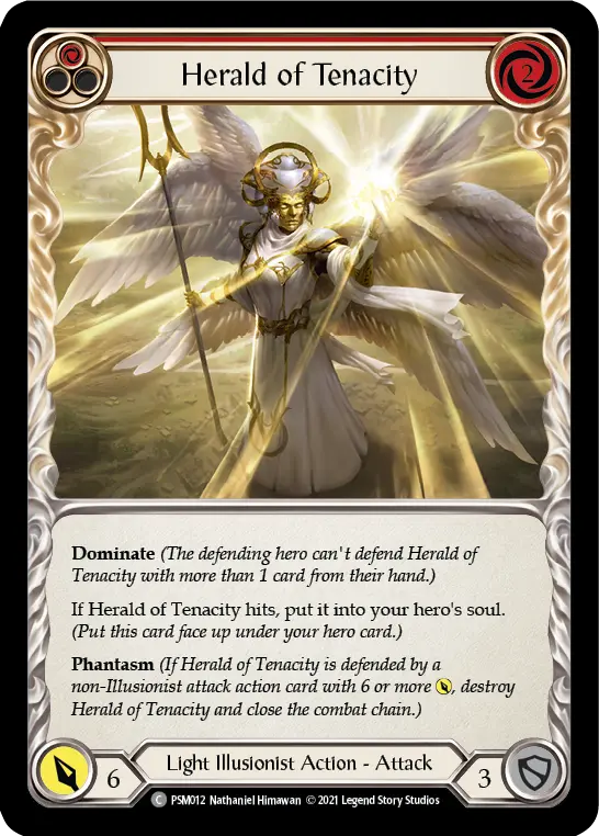 Herald of Tenacity RED PSM012 - Prism - Blitz Deck - Flesh and blood card
