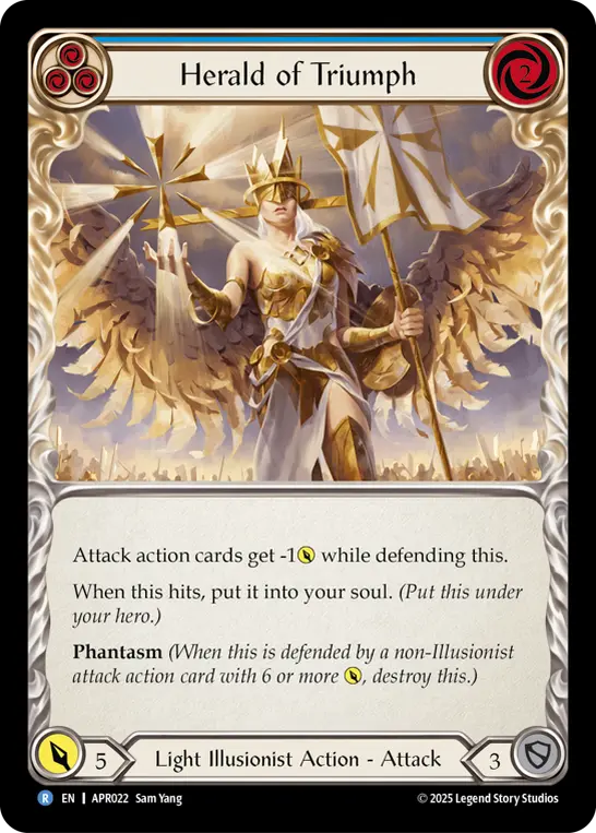 Herald of Triumph BLUE APR022 - Armory Deck Legends - Prism Sculptor of Arc Light - Flesh and blood card