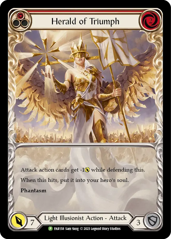 Herald of Triumph RED FAB158-RF - Battle Hardened - Dusk till Dawn - Flesh and blood card