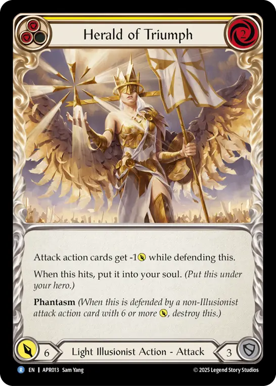 Herald of Triumph YELLOW APR013 - Armory Deck Legends - Prism Sculptor of Arc Light - Flesh and blood card