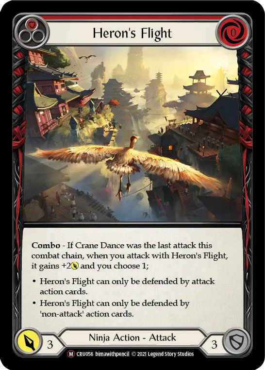 Heron's Flight RED U-CRU056-RF - Crucible of War - Unlimited - Flesh and blood card