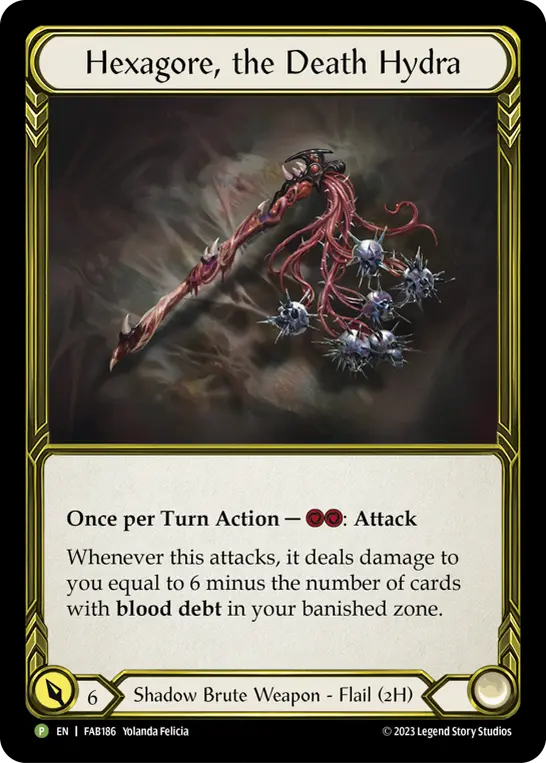 Hexagore, the Death Hydra FAB186-GF - Road to Nationals - 2024 - Flesh and blood card