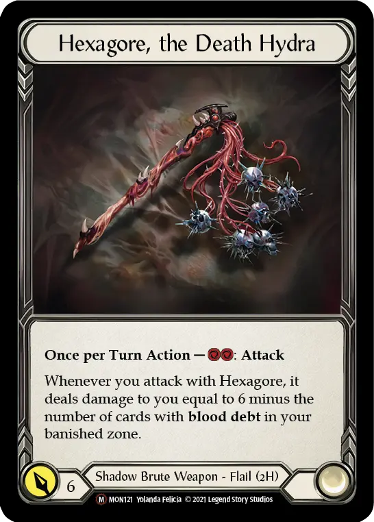 Hexagore, the Death Hydra U-MON121-RF - Monarch - Unlimited - Flesh and blood card