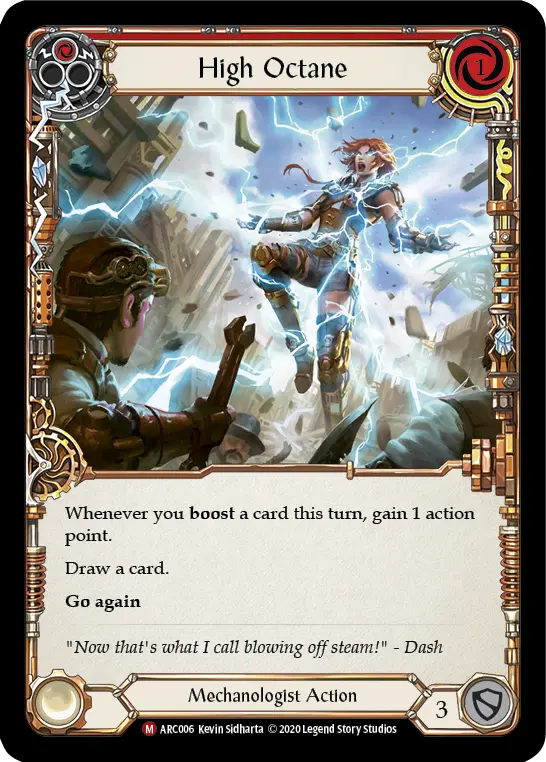 High Octane RED U-ARC006-RF - Arcane Rising - Unlimited - Flesh and blood card
