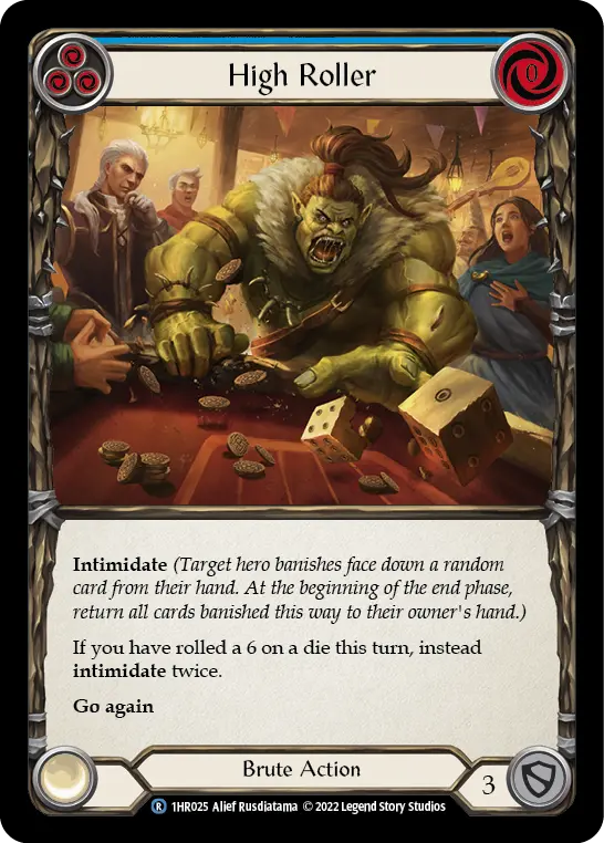 High Roller BLUE 1HR025 - Rhinar - Blitz Deck - Flesh and blood card
