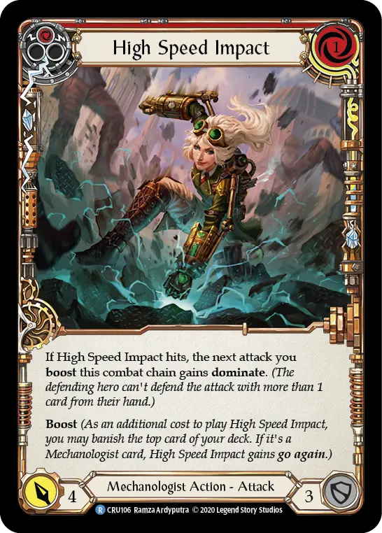 High Speed Impact RED CRU106 - Crucible of War - Flesh and blood card