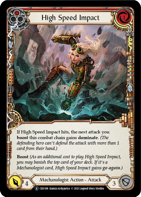 High Speed Impact RED U-CRU106-RF - Crucible of War - Unlimited - Flesh and blood card