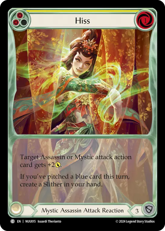 Hiss YELLOW NUU015 - Nuu - Blitz Deck - Flesh and blood card