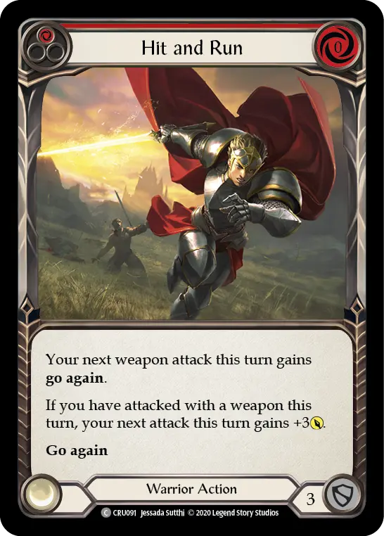 Hit and Run RED CRU091 - Crucible of War - Flesh and blood card