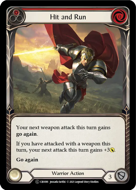 Hit and Run RED U-CRU091-RF - Crucible of War - Unlimited - Flesh and blood card