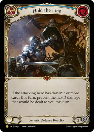 Hold the Line ANQ017 - Compendium of Rathe - Antiquity Pack - Flesh and blood card