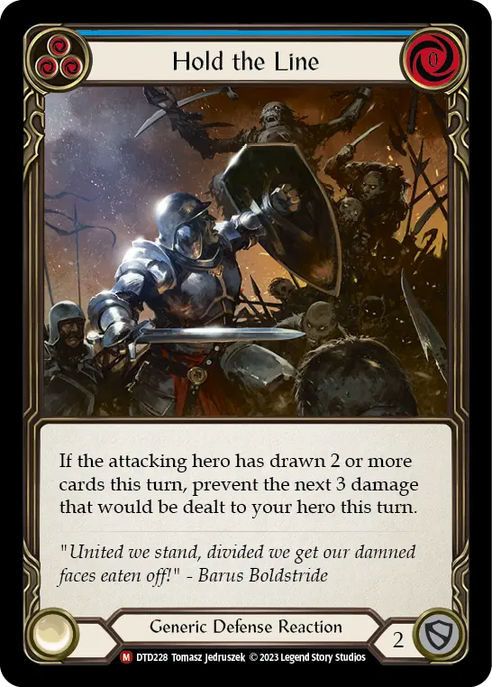 Hold the Line BLUE DTD228 - Dusk till Dawn - Flesh and blood card
