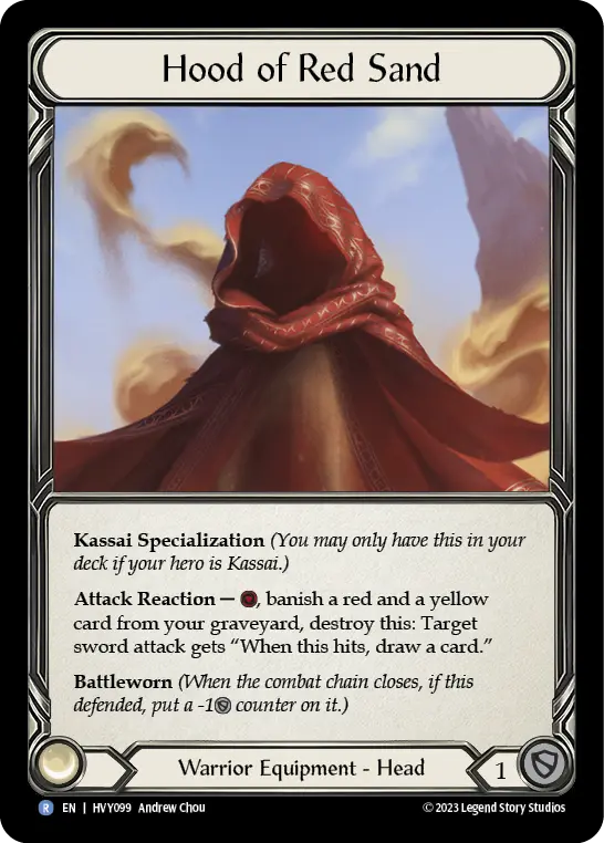Hood of Red Sand HVY099 - Heavy Hitters - Flesh and blood card