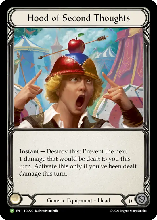 Hood of Second Thoughts LGS320-RF - Pre-release - Rosetta - Flesh and blood card