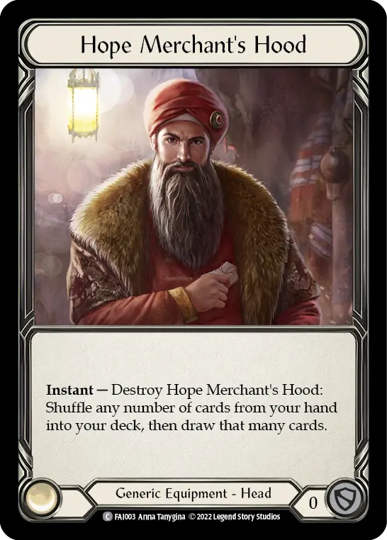 Hope Merchant's Hood FAI003 - Fai - Blitz Deck - Flesh and blood card
