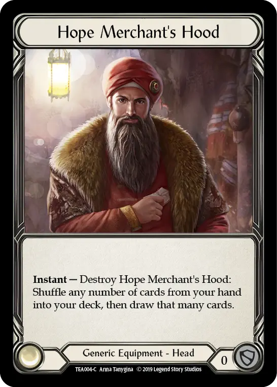 Hope Merchant's Hood TEA004 - Dorinthea Ironsong - Hero Deck - Flesh and blood card