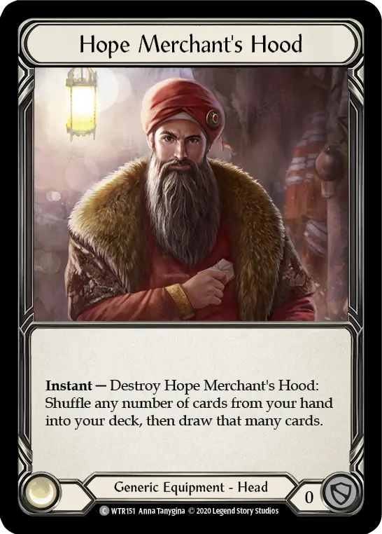 Hope Merchant's Hood U-WTR151-RF - Welcome to Rathe - Unlimited - Flesh and blood card
