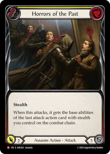 Horrors of the Past AAC022 - Armory Deck - Arakni, 5L!p3d 7hRu 7h3 cR4X - Flesh and blood card