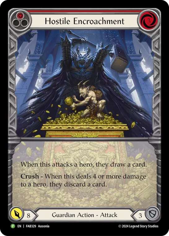 Hostile Encroachment RED FAB329-RF - Battle Hardened - Mastery Pack Guardian - Flesh and blood card