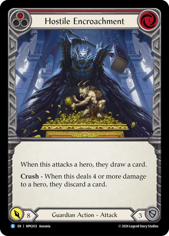Hostile Encroachment RED MPG033 - Mastery Pack Guardian - Flesh and blood card