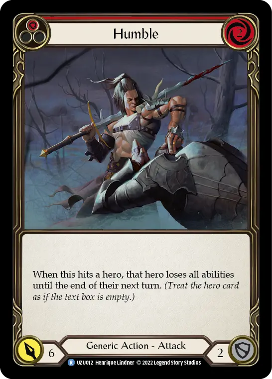 Humble RED UZU012 - Uzuri - Blitz Deck - Flesh and blood card