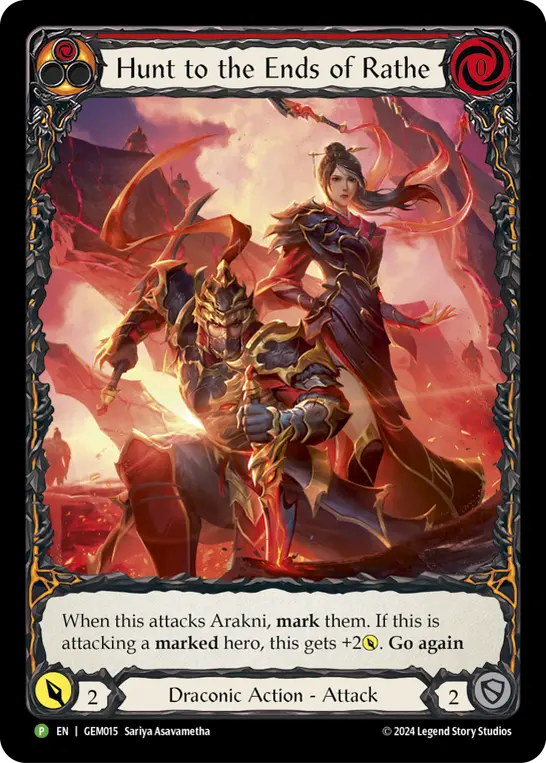 Hunt to the Ends of Rathe RED GEM015 - GEM - Pack 1 - Flesh and blood card