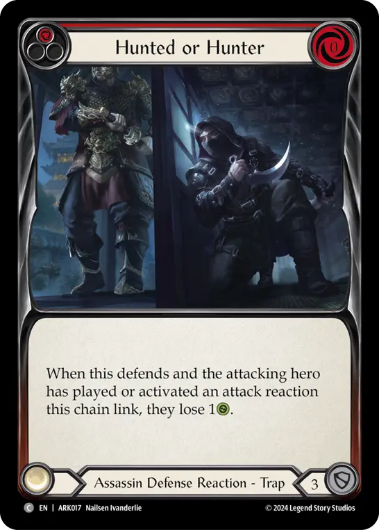 Hunted or Hunter RED ARK017 - The Hunted Blitz Deck - Arakni - Flesh and blood card