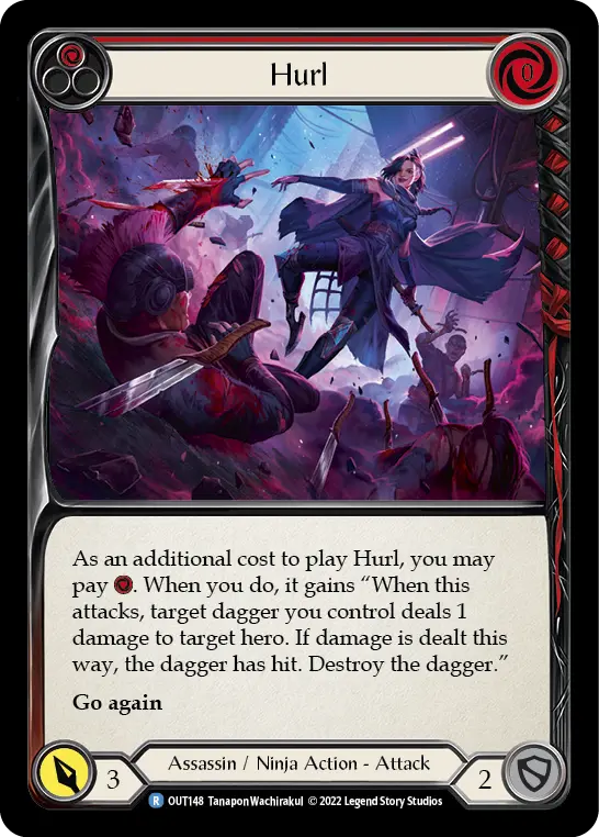 Hurl RED OUT148 - Outsiders - Flesh and blood card