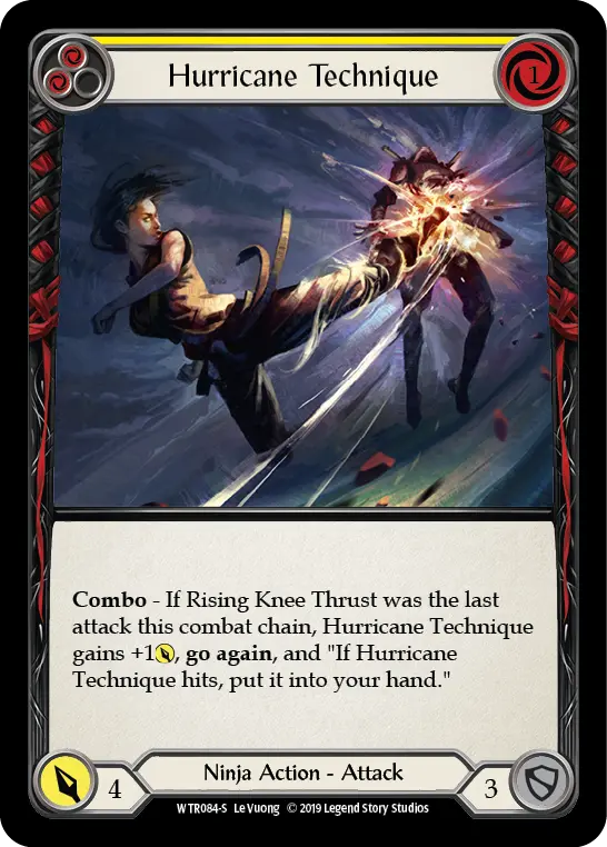 Hurricane Technique YELLOW WTR084 - Welcome to Rathe - Flesh and blood card