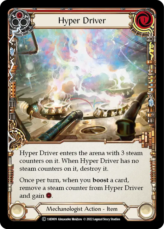 Hyper Driver RED 1HD009 - Dash - Blitz Deck - Flesh and blood card