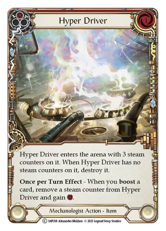 Hyper Driver RED 1HP218 - History Pack 1 - Flesh and blood card