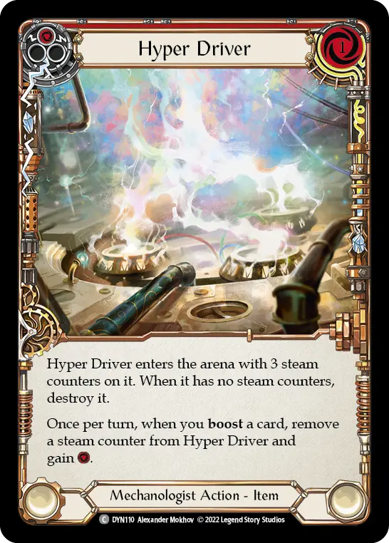 Hyper Driver RED DYN110 - Dynasty - Flesh and blood card