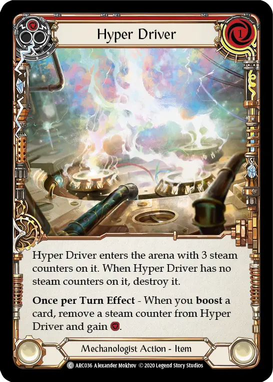 Hyper Driver RED U-ARC036-RF - Arcane Rising - Unlimited - Flesh and blood card