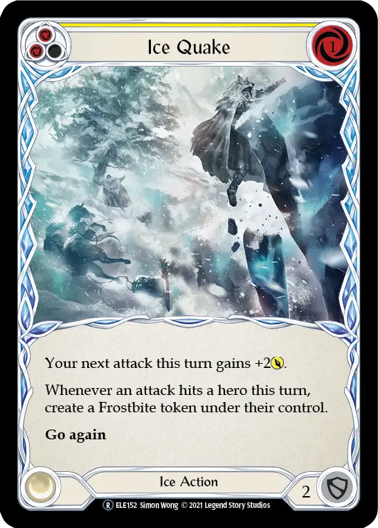 Ice Quake YELLOW U-ELE152-RF - Tales of Aria - Unlimited - Flesh and blood card