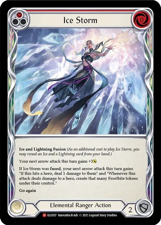 Ice Storm RED ELE037 - Tales of Aria - Flesh and blood card