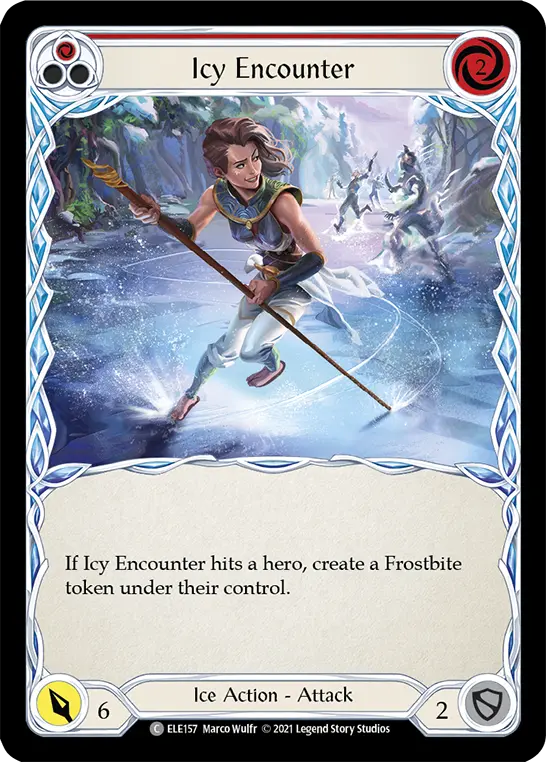 Icy Encounter RED ELE157 - Tales of Aria - Flesh and blood card
