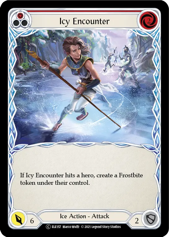 Icy Encounter RED U-ELE157-RF - Tales of Aria - Unlimited - Flesh and blood card