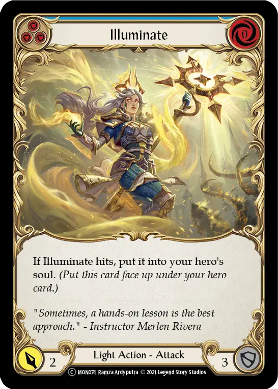 Illuminate BLUE U-MON074-RF - Monarch - Unlimited - Flesh and blood card