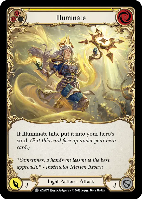 Illuminate YELLOW MON073 - Monarch - Flesh and blood card