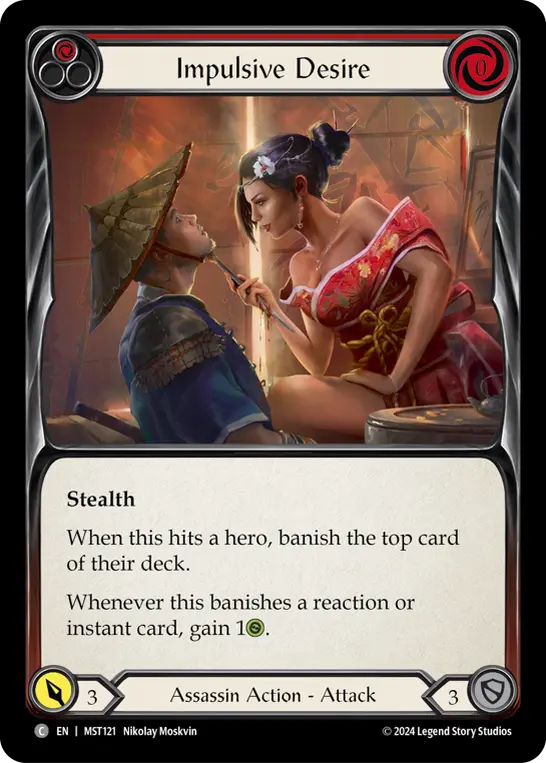 Impulsive Desire RED MST121 - Part the Mistveil - Flesh and blood card