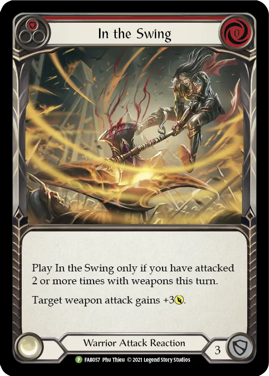In the Swing RED FAB057-RF - Marketing - Team Covenant Everfest - Flesh and blood card
