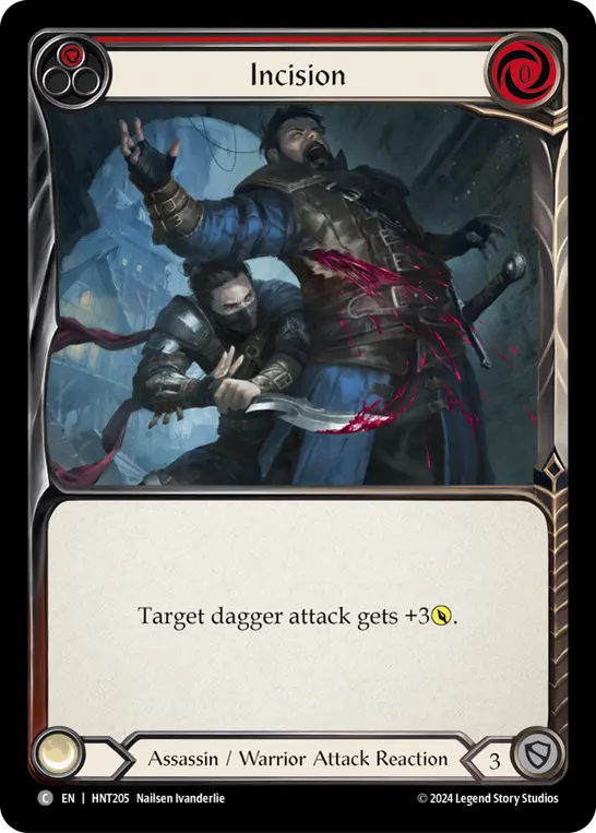 Incision RED HNT205 - The Hunted - Flesh and blood card