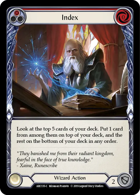 Index RED ARC135 - Arcane Rising - Flesh and blood card